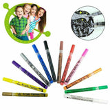 24 Colours Acrylic Paint Pens For Rock Painting Stone Ceramic Glass Rock Markers