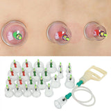 Pain Relief 24 Cups Vacuum Cupping Set Massage Kit Acupuncture Suction Massager