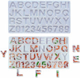 172x Alphabet Number Silicone Pendant Necklace Jewelry Resin Mould Casting Craft
