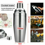 Cocktail Shaker Set Maker Mixer Martini Spirits Bar Strainer Bartender Kit 5PCS