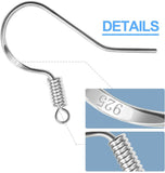 Sensitive Ear 925 Sterling Sliver Earring Hooks Ear Wires DIY Jewelry Findings