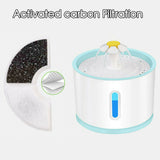 2.6L LED Automatic Electric Pet Water Fountain Dog Cat Drinking Dispenser Filter