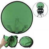 142CM Pop-up Green Screen Round Background Cloths+LED Light Room Photography