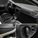 6D Gloss Black Carbon Fiber 150x90CM Vinyl Car Phone Laptop Wrap Sticker Film