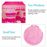 KIDS PLAYHOUSE PLAY TENT PINK POP UP CASTLE PRINCESS INDOOR OUTDOOR