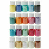 24PCS Pearl Pigment Powder for Epoxy Resin Floors Metallic Dye Ultra Mixed Color