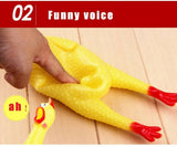 Squeeze Chicken Toy Rubber Chew Pet Dog Bite Funny Screaming Shrilling Squeaker