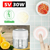 250ml Electric Garlic Food Chopper Vegetable Chopper Grinder Blender Crusher