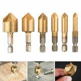 6pcs Countersink Drill Bit Crosshole Cutting Tool Drill Bits Metal Drilling