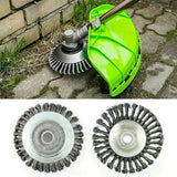 8" Weed Brush Steel Wire Trimmer Wheel Garden Lawn Mower Head Tool Grass Cutter