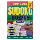 3 x A5 Sudoku Puzzle Book Adults Kids Mind Activity Travel Value Pack