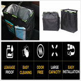 Waterproof Car Trash Can Waste Basket Storage Garbage Bag Seat Back Organizer