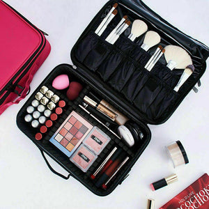 Portable Makeup Bag Cosmetic Case Storage Box Travel Black Large