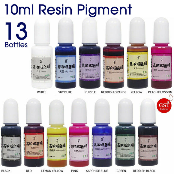 13 Bottles Epoxy UV Resin Coloring Dye Colorant Resin Pigment Art Craft DIY