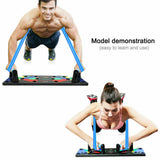 9 in1 Push Up Board Yoga Bands Fitness Workout Train Gym Exercise Pushup Stands