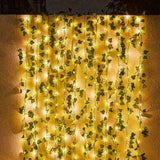 10M LED Solar Powered Ivy Fairy String Lights Garden Outdoor Wall Fence Light