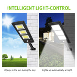 Solar 120 LED Street Light Lamp Motion Sensor Lights Remote Garden Yard Flood