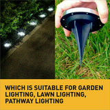 4Pcs Solar Powered LED Buried Inground Recessed Light Garden Outdoor Deck Path