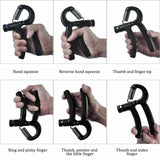 Exercise Power Strength Hand Grip Wrist Adjustable Training Gym Forearm 10-60Kg