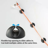 Adhesive Cord Management Cable Clips Wire Holder Organizer Clamps Drop Stickers