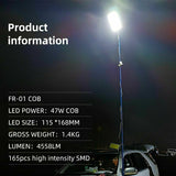 Portable Telescopic Fishing Rod Lamp Light Cars Repair LED Lantern Camping