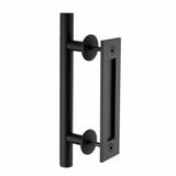 Barn Door Handle 12" Sliding Flush Pull Wood Door Gate Hardware Stainless Steel