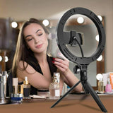 10" Phone Selfie LED Ring Light with Stand For Youtube Tiktok Makeup Video Live