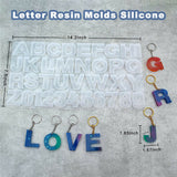 172x Alphabet Number Silicone Pendant Necklace Jewelry Resin Mould Casting Craft