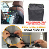 Waterproof Car Trash Can Waste Basket Storage Garbage Bag Seat Back Organizer