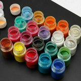 24PCS Pearl Pigment Powder for Epoxy Resin Floors Metallic Dye Ultra Mixed Color