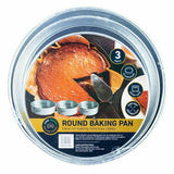 3Pcs Aluminum 30cm,28cm,24cm(D) Tin Round Cake Pan Bakeware Baking Tray Set