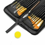 15Pcs Artist Paint Brushes Set Watercolour Acrylic Oil Painting Drawing Brush