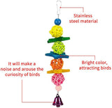 10X Pet Colorful Parrot Bird Rope Cage Perch Bungee Hanging Swing Ladder Toys