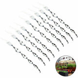 12 pcs Bird Repellent Wind Twisting Scare Rods Reflective Spiral 30cm Long