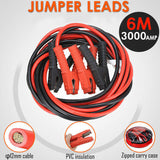 3000AMP Jumper Leads 6M Long Heavy Duty Jump Booster Cables