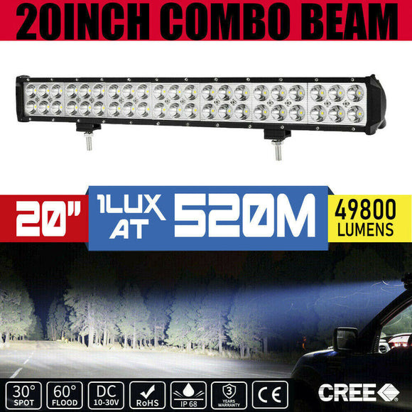 20inch LED Light Bar Slim Dual Row Spot Combo Beam 4X4 Offroad