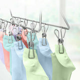 Stainless Steel Clothes Pegs 10X Hanging Clips Pins Laundry Windproof Clamp