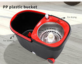 360° Spin Mop Bucket Set Stainless Steel Rotating Wet Dry Microfiber