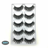 5 Pairs Fake Eyelashes Eye Lashes 3D Mink Natural Thick False Makeup Extension