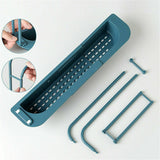 Home Kitchen Kit Telescopic Sink Rack Holder Expandable Storage Drain Basket