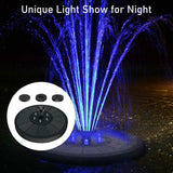 3W Solar Power Fountain Water Pump Bird Bath With LED Landscape Garden Pond