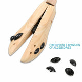 2-Way Wooden Shoes Stretcher Expander Shoe Tree Unisex Bunion Plugs Sizes 34-46