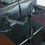 Dual HD LED Screen Desk Mount Monitor Stand 2 Arm Display Bracket LCD TV Holder