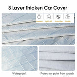 UV Resistant 3Layer Aluminum 3XXL Waterproof Outdoor Car Cover Double Thick Rain