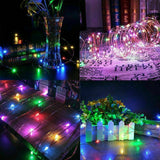 10m/20m LED Solar Fairy String Light Copper Wire Waterproof Garden Outdoor Decor