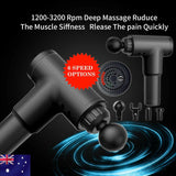 Massage Gun Electric Massager Vibration Muscle Therapy 4 Head Percussion AU PLUG