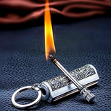 Metal Fire Starter Lighter Waterproof Flint Match Keychain Camping Survival BDA