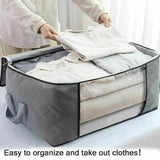 Large Clothes Quilt Blanket Storage Bag Fabric Home Organizer Zipper Box Bags