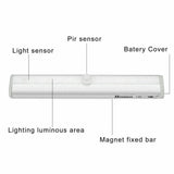 2x Motion Sensor PIR Light Cordless Battery Powered LED Night Light Closet Stair