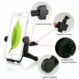 Universal 360° 2 in 1 Car Windshield Holder Cradle GPS Mobile Smart Phone Mount